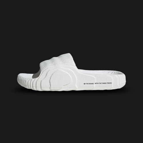 White Island Club Adilette 22 Slides with brand logo on a white background. Luxuntique offers authentic Adidas sandals at the lowest prices in Sri Lanka.