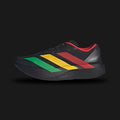 adidas Adizero Evo SL running-inspired shoes in Core Black, Vivid Green, and Bold Gold (Design Code: KJ6160). Featuring an ultra-lightweight minimalist mesh upper in Core Black with striking Vivid Green and Bold Gold three-stripes. Built on a full-length Lightstrike Pro foam midsole for premium energy return and a race-day aesthetic. Luxuntique offers 100% authentic adidas Adizero lifestyle sneakers at the lowest price in Sri Lanka.