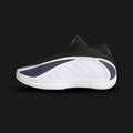 Adidas Anthony Edwards 2 shoes in Cloud White, Core Black, and Dusky Ink (JQ9493). Features a breathable textile upper with a super-light LIGHTSTRIKE and BOOST hybrid midsole for explosive energy return. High-traction rubber outsole and sleek futuristic design for dynamic court movement. Luxuntique offers 100% authentic Adidas in Sri Lanka.