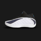 Adidas Anthony Edwards 2 shoes in Cloud White, Core Black, and Dusky Ink (JQ9493). Features a breathable textile upper with a super-light LIGHTSTRIKE and BOOST hybrid midsole for explosive energy return. High-traction rubber outsole and sleek futuristic design for dynamic court movement. Luxuntique offers 100% authentic Adidas in Sri Lanka.