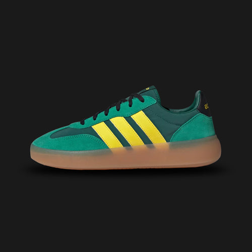 Adidas Barreda Decode shoes in Collegiate Green, Yellow, and Court Green (JR1224). Features a retro court profile with a durable synthetic upper, breathable perforation details, and a supportive rubber cupsole for traction. Luxuntique guarantees 100% authentic "Adidas" footwear in Sri Lanka.
