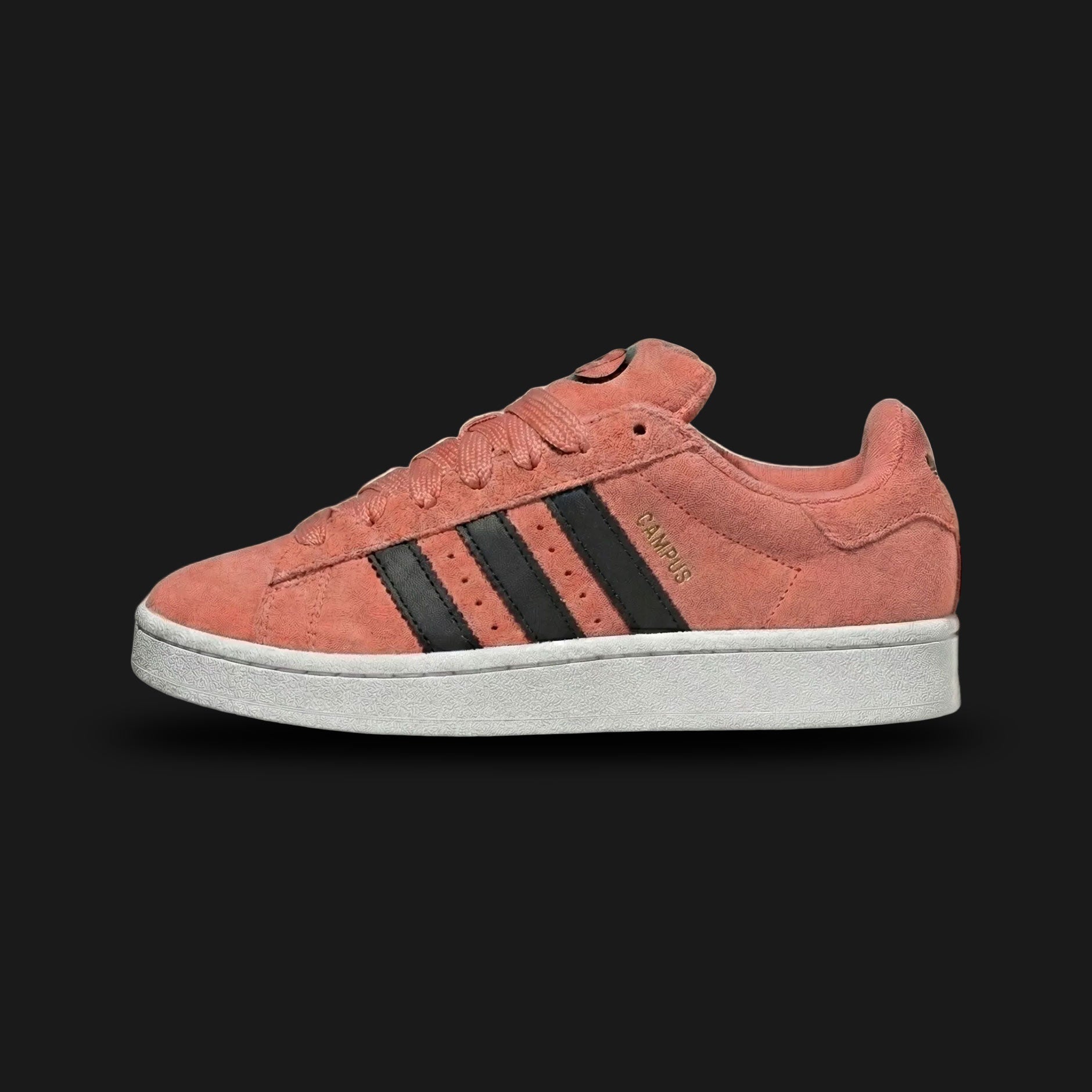 Adidas Campus 00s sneakers in Wonder Clay, Core Black, and Cloud White (Design Code: ID7037). Featuring a chunky Y2K-inspired silhouette with a premium suede upper, oversized black three-stripes, and a durable gum rubber outsole. Luxuntique offers 100% authentic Adidas Campus 00s at the lowest price in Sri Lanka.