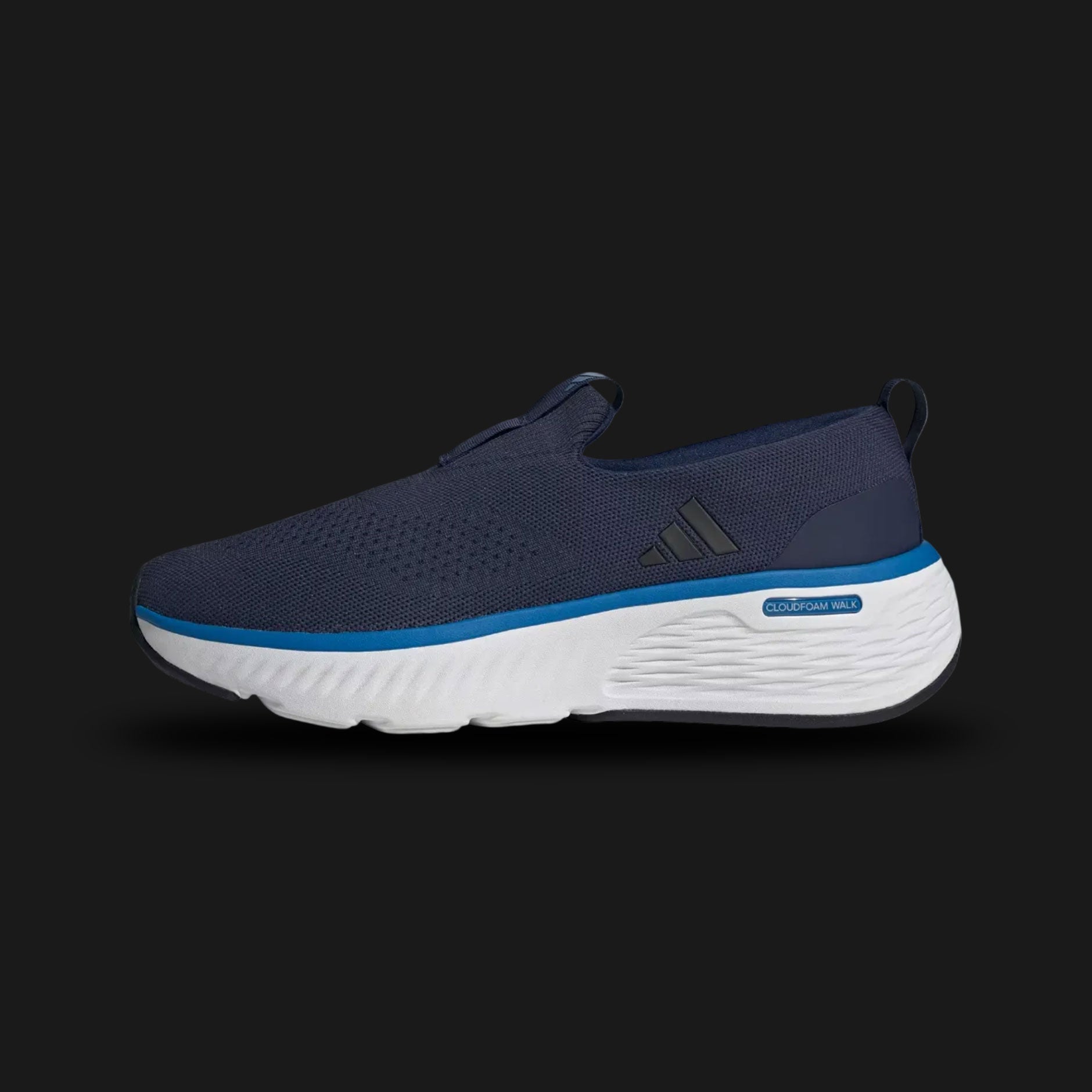 adidas Cloudfoam Go Lounger shoes in Dark Blue, Bright Royal, and Cloud White (Design Code: ID4020). Featuring a lightweight and breathable textile upper with a plush Cloudfoam midsole for superior underfoot cushioning. These casual slip-on style loungers include a pull-tab for easy wear and iconic white three-stripes. Luxuntique offers 100% authentic adidas comfort sneakers at the lowest price in Sri Lanka.
