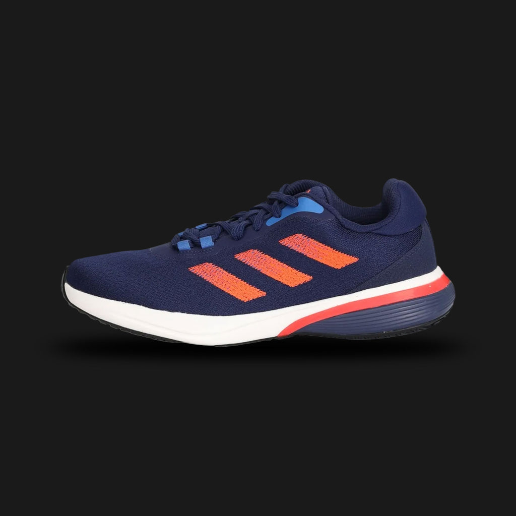 adidas Cloudfoam Move Lounger shoes in Dark Blue, Royal Blue, and Solar Red (Design Code: JJ5769). Featuring a lightweight, breathable textile slip-on upper in deep navy, accented with Royal Blue details and striking Solar Red three-stripes. Equipped with a thick, plush Cloudfoam midsole for all-day underfoot cushioning and effortless laceless wear. Luxuntique offers 100% authentic adidas lifestyle loungers at the lowest price in Sri Lanka.