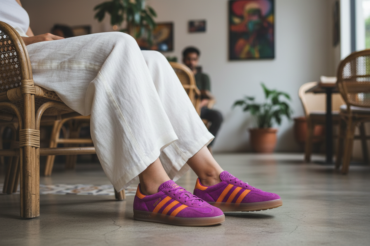 Adidas Gazelle Indoor Editorial Cafe Photo