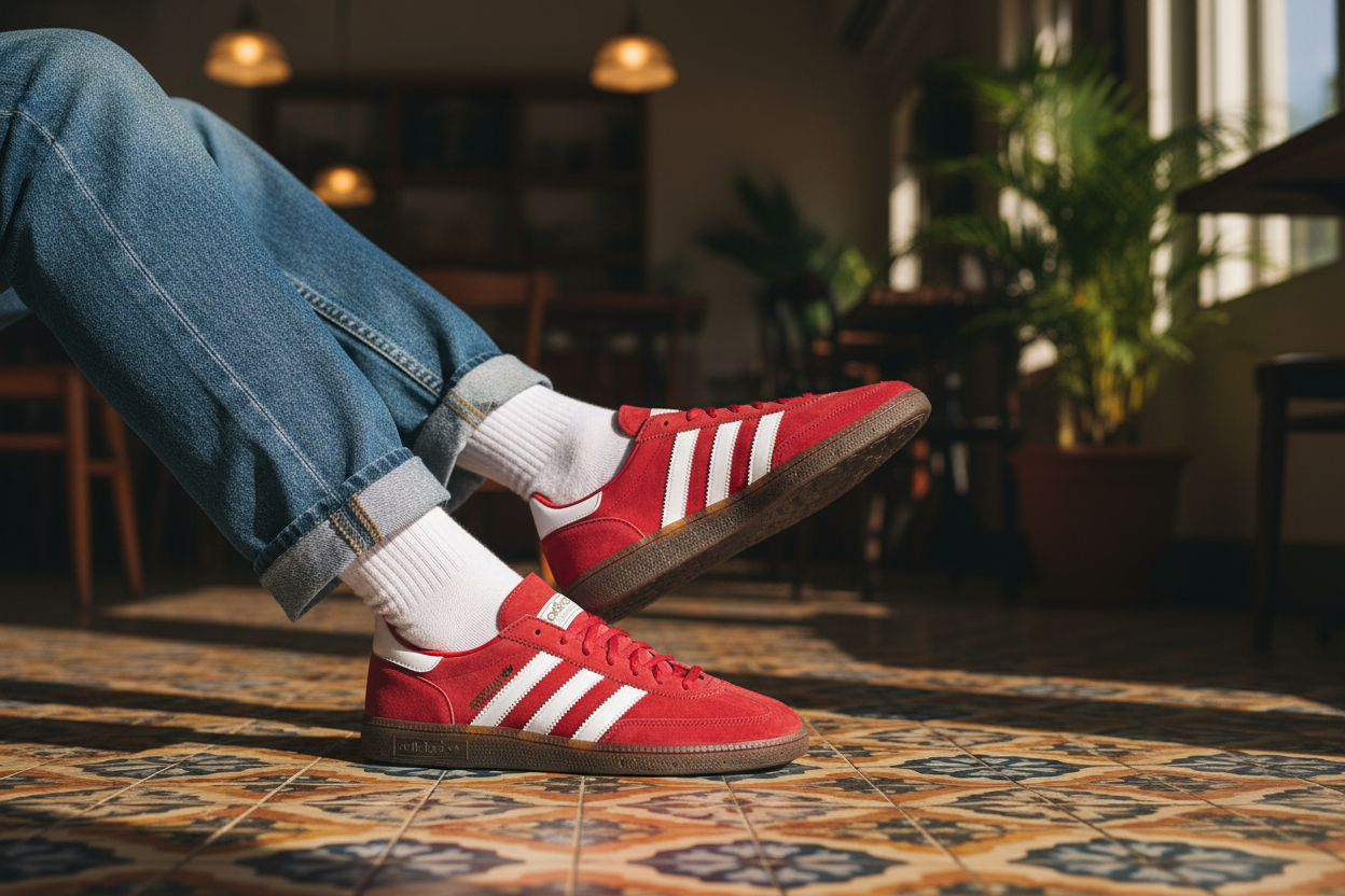 adidas Handball Spezial Scarlet Street Style Shot