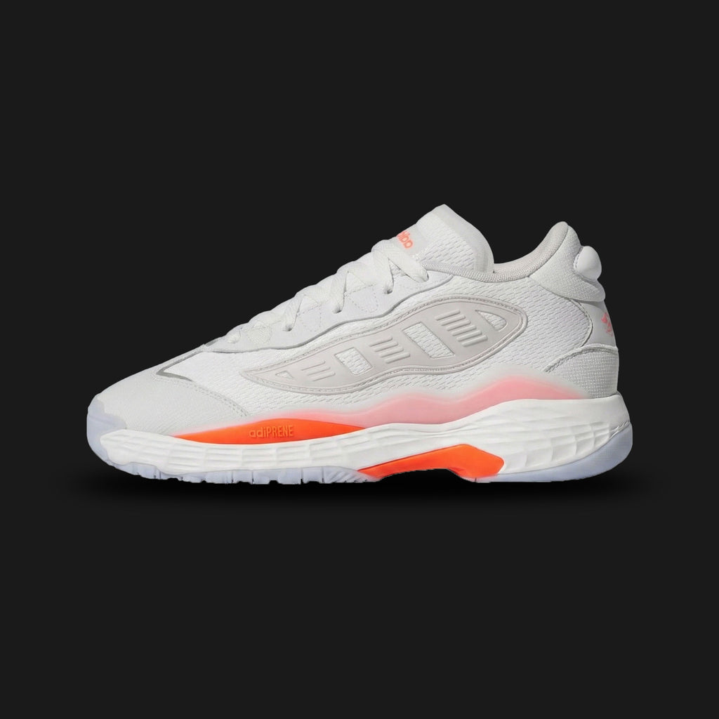 adidas Niteball III shoes in Grey One, Crystal White, and Solar Red (Design Code: IF4536). Featuring a bold, multi-material upper mixing suede and mesh in tonal Grey One and Crystal White, accented by aggressive Solar Red details and oversized three-stripes. Equipped with ultra-light Lightstrike cushioning for elite responsiveness and a chunky, sculpted outsole. Luxuntique offers 100% authentic adidas street-style sneakers at the lowest price in Sri Lanka.