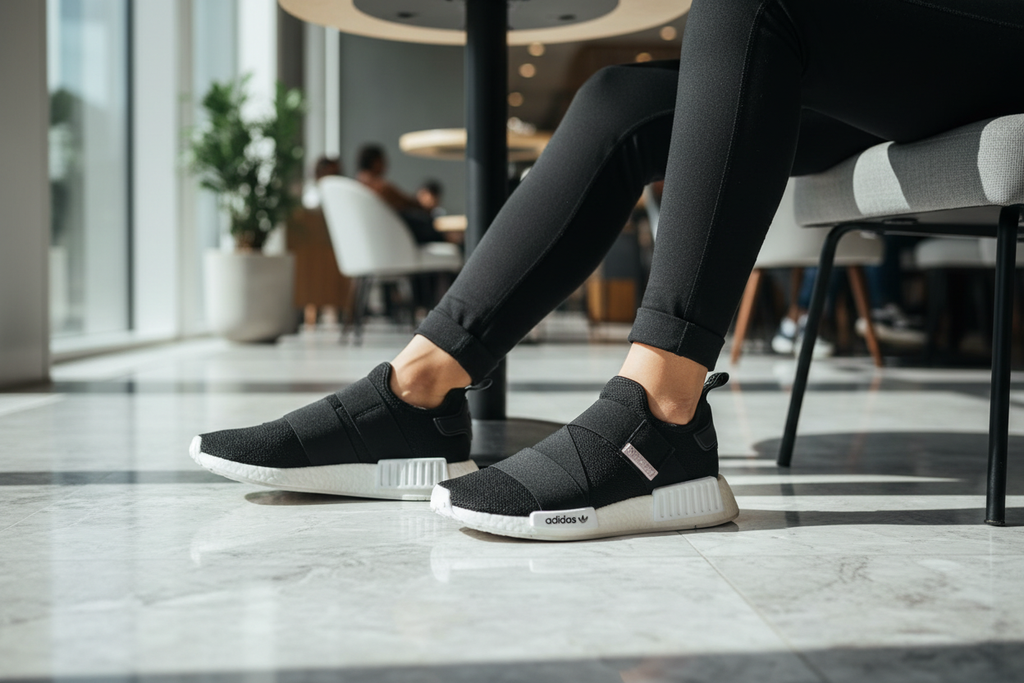 Adidas NMD_R1 Core Black One Galle Face Mall Coffee Shop Editorial