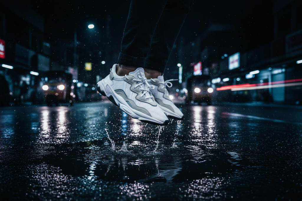 Adidas Ozweego Action Street Photography - Night Rain Colombo
