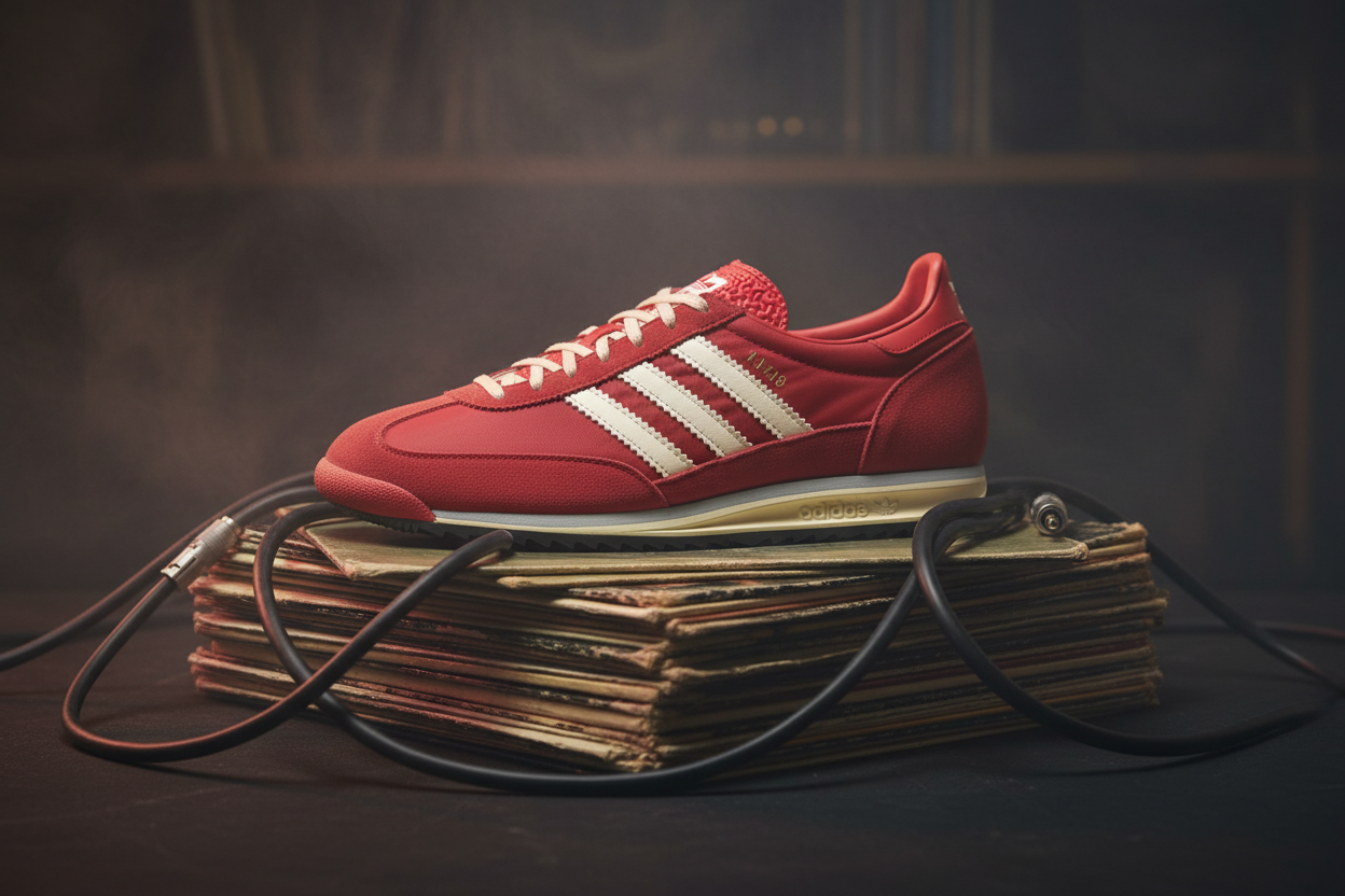 adidas SL 72 OG Better Scarlet Music Studio Shot