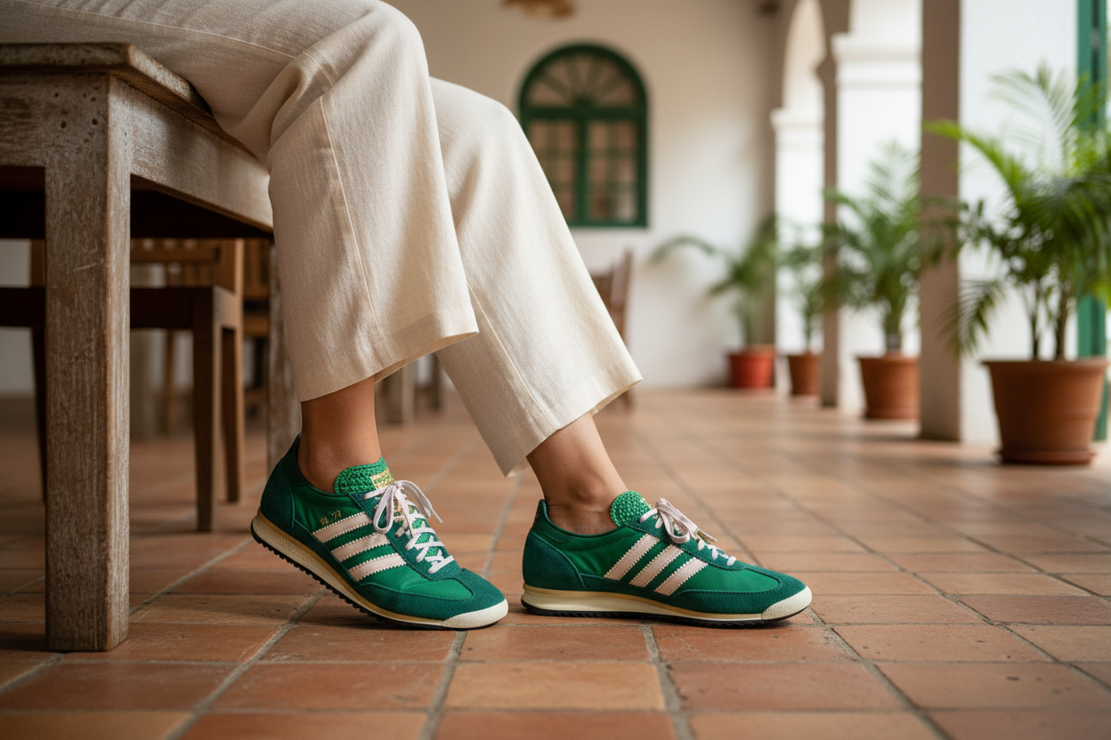 Adidas SL 72 OG Galle Fort Cafe Editorial Lifestyle Shot