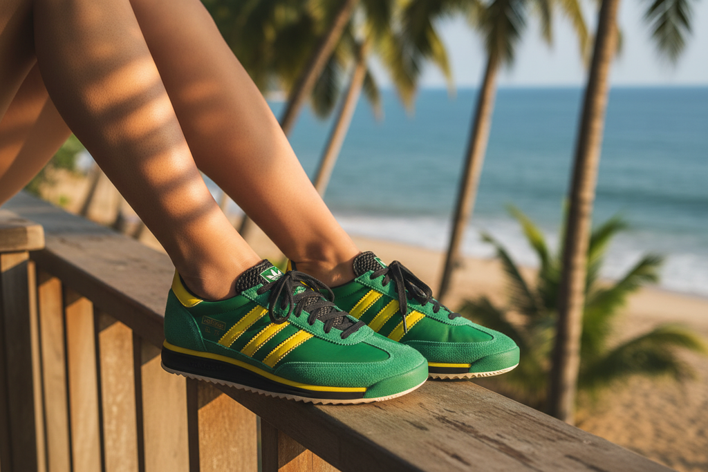 adidas SL 72 RS Jamaica Coastal Lifestyle Shot