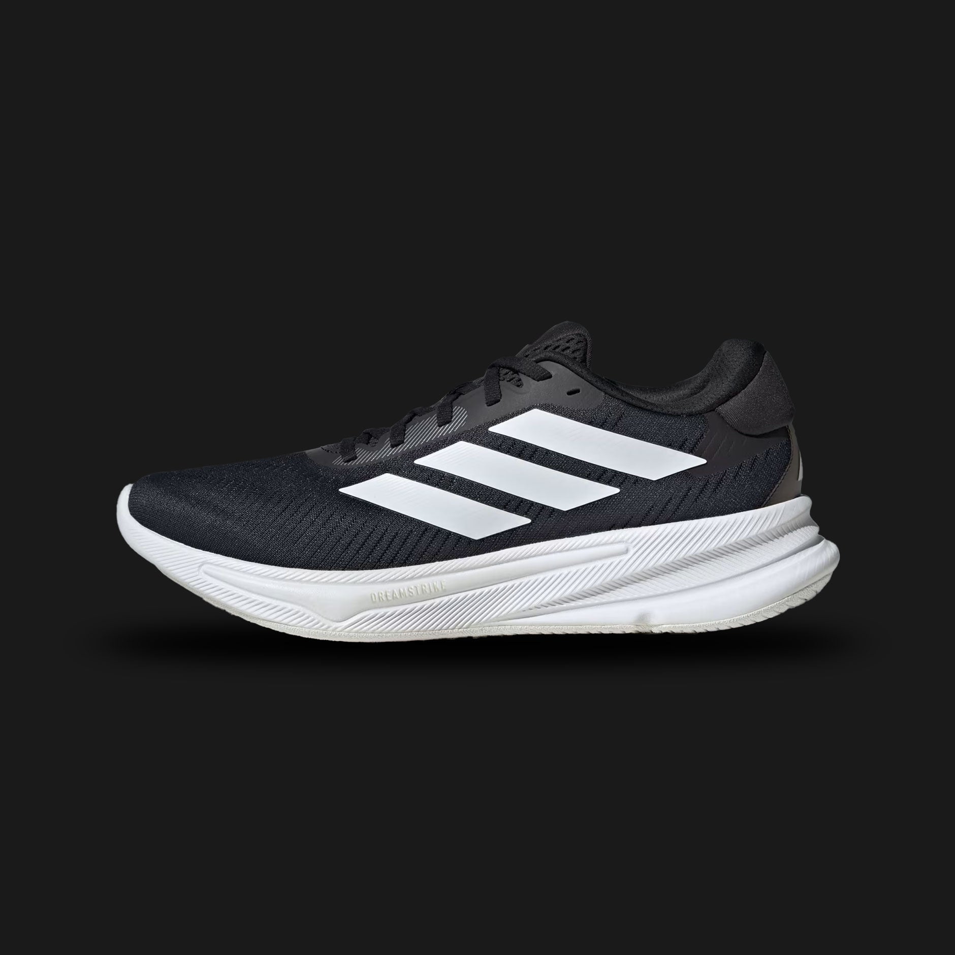 Adidas Supernova Ease shoes in Core Black, Cloud White, and Charcoal (JI1426). Features a lightweight, breathable engineered mesh upper for maximum airflow. Includes a responsive Dreamstrike+ foam midsole for superior cushioning and comfort. Durable rubber outsole with multi-surface traction. Ideal for daily running and walking. Luxuntique offers 100% authentic Adidas in Sri Lanka.