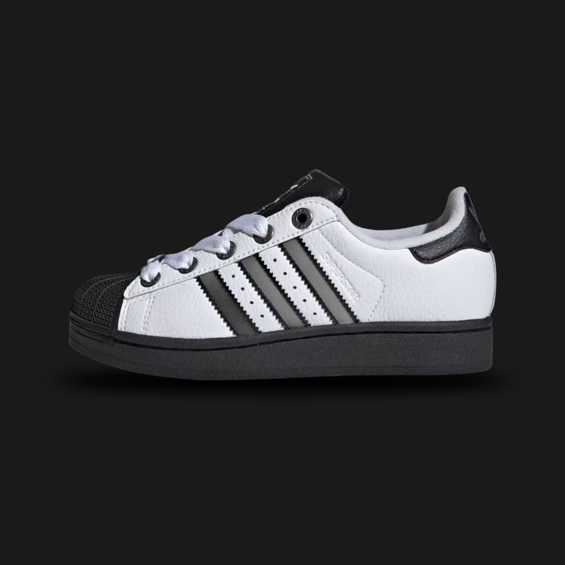 White and black Adidas Superstar II Shoes sneaker. Luxuntique offers authentic Adidas footwear at the lowest prices in Sri Lanka.