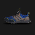 adidas Ultraboost 1.0 Fortnite shoes in Royal Blue, Iron Metallic, and Core Black (Design Code: JQ0713). Featuring the fan-favorite 1.0 Primeknit pattern for breathability, a full-length white Boost midsole for energy return, and exclusive Fortnite branding on the tongue. Finished with Iron Metallic accents on the signature cage. Luxuntique offers 100% authentic adidas Ultraboost collaborations at the lowest price in Sri Lanka.