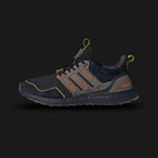 Adidas x Fortnite Ultraboost 1.0 Unisex shoes in Royal Blue, Iron Metallic, and Core Black (JQ0718). Features a vibrant blue Primeknit upper with the iconic 1.0 pattern and metallic silver 3-Stripes. Includes collaborative Fortnite branding on the tongue and heel, a full-length black Boost midsole for cushioning, and a Continental™ rubber outsole. Luxuntique offers 100% authentic Adidas in Sri Lanka.