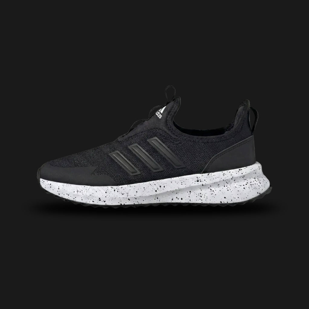 adidas X_PLR Pulse shoes in Core Black and Cloud White (Design Code: IE8475). Featuring a sleek, breathable Core Black mesh upper with tonal black overlays and crisp, contrasting Cloud White three-stripes. Equipped with a sculpted, plush foam midsole for all-day urban comfort and a durable textured outsole. Luxuntique offers 100% authentic adidas modern lifestyle sneakers at the lowest price in Sri Lanka.