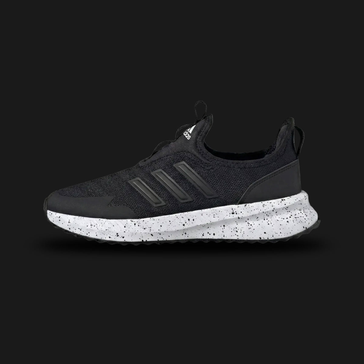 adidas X_PLR Pulse shoes in Core Black and Cloud White (Design Code: IE8475). Featuring a sleek, breathable Core Black mesh upper with tonal black overlays and crisp, contrasting Cloud White three-stripes. Equipped with a sculpted, plush foam midsole for all-day urban comfort and a durable textured outsole. Luxuntique offers 100% authentic adidas modern lifestyle sneakers at the lowest price in Sri Lanka.