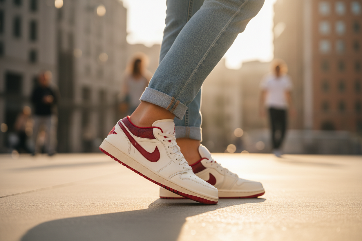 Air Jordan 1 Low SE Women's Street Style Action Shot