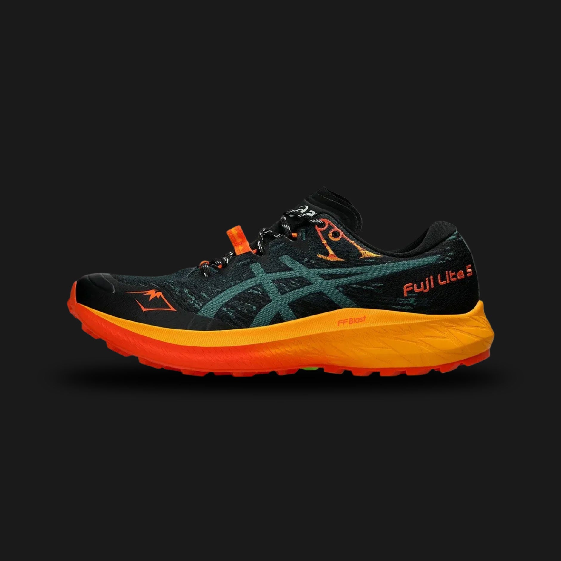 Black and orange Asics Fuji Lite 5 running shoe (Design code: 1011B889-300). Luxuntique offers 100% authentic ASICS trail running sneakers at the lowest prices in Sri Lanka.