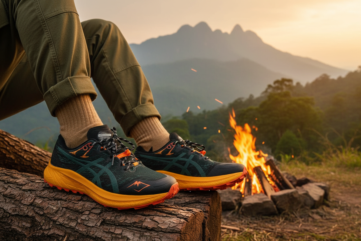 ASICS Fuji Lite 5 Campfire Scene - Knuckles Mountain Range