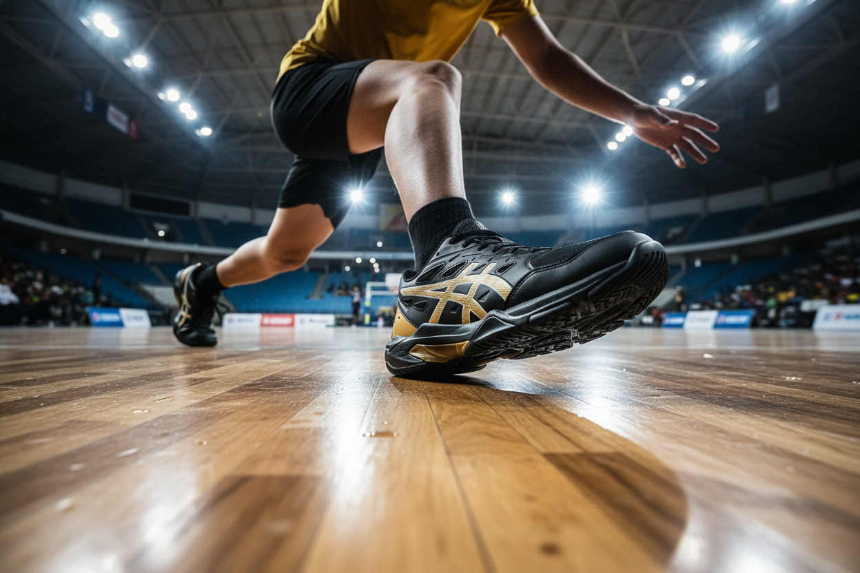ASICS Gel-Rocket 11 Court Action Shot at Sugathadasa Stadium