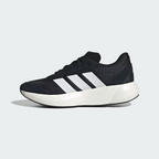 Adidas Lightshift JH9315 - Forefoot Close-up showing Fine Black Engineered Mesh Texture, White Three Stripes Detail & Black Lace System