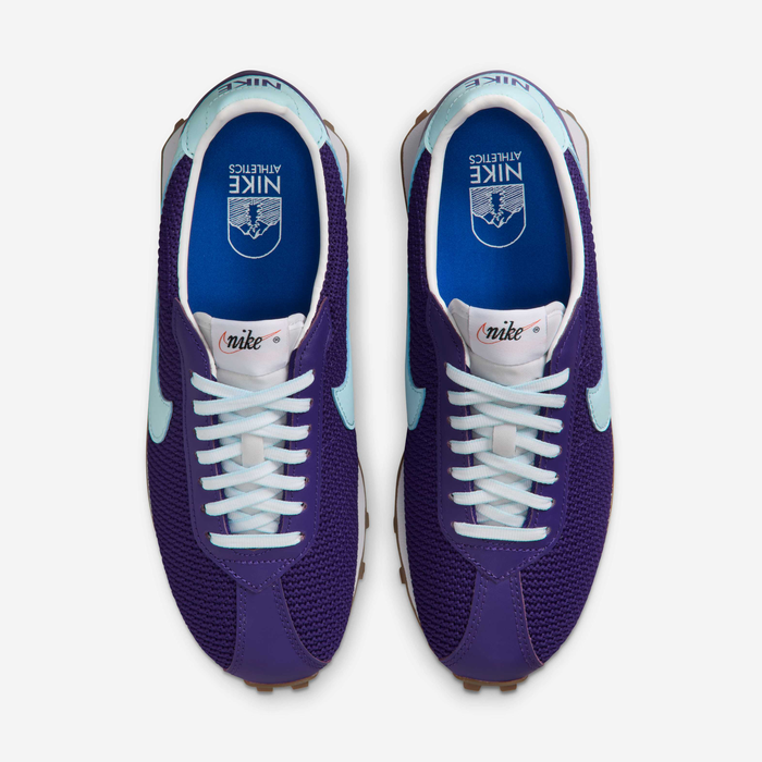Nike LD-1000 SE IH2128-500 - Front 3/4 Pair Shot showing Full Silhouette, Glacier Blue Swoosh & Honey Gum Outsole