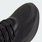 Adidas Alphaboost V2 JH6957 - Heel Close-up showing FORMOTION Red Pod, Three Adidas Stripes & Red Collar Lining