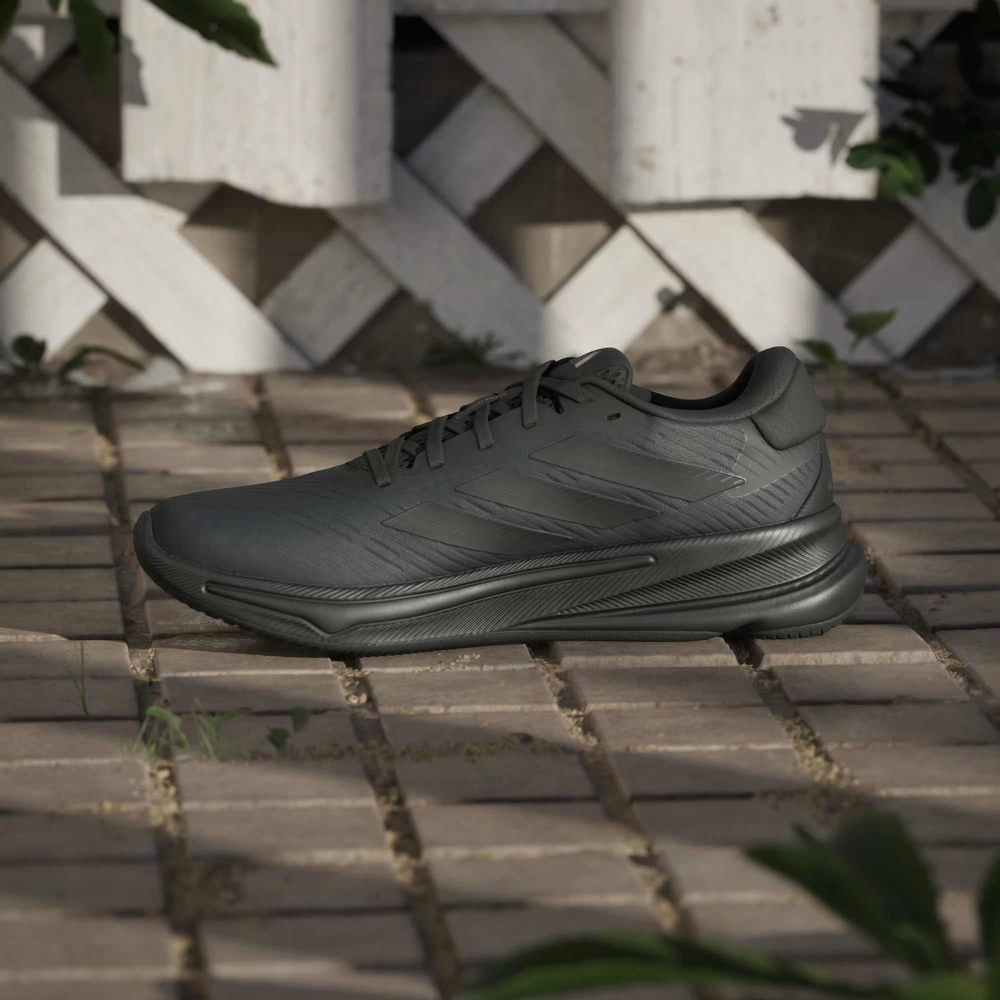 Adidas Supernova Ease IH2580 - Top-Down Forefoot Pair Shot showing Engineered Mesh Texture, Tonal Laces & Adidas Badge on Tongue