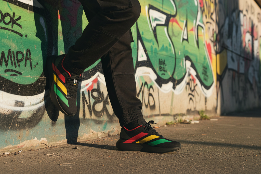 Legs against graffiti wall in Colombo