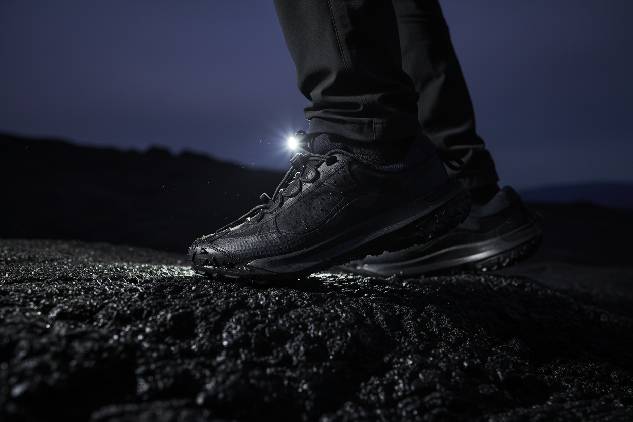 Nike ACG Mountain Fly 2 Low Black - Night Climbing Close-up