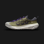 Nike ACG Mountain Fly 2 Low in Neutral Olive, Action Grape, and Light Orewood Brown (Design Code: DV7903-200). Featuring a mountain-inspired lugged rubber outsole, a lightweight foam midsole for comfort, and a breathable, durable upper with ACG branding. Luxuntique offers 100% authentic Nike All Conditions Gear at the lowest price in Sri Lanka.