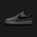 Nike Air Force 1 '07 LX Vibram® shoes in Pencil Point, Off-Noir, Speed Yellow, and Black (IH1943-001). Features a premium mixed-material upper in muted Pencil Point and Off-Noir, contrasted by bold Speed Yellow accents. Upgraded with a rugged, high-traction Vibram® rubber outsole for extreme outdoor durability, alongside hidden Nike Air cushioning. Luxuntique offers 100% authentic Nike in Sri Lanka.