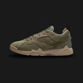 Nike Air Jordan MVP shoes in Medium Olive, Khaki, and University Red (Design Code: HQ3950-201). Featuring a premium nubuck upper in earthy Medium Olive with Khaki detailing and bold University Red Jumpman branding. A hybrid silhouette celebrating the 1991-1993 championship three-peat, fusing design elements from the AJ6, AJ7, and AJ8. Luxuntique offers 100% authentic Nike Air Jordan sneakers at the lowest price in Sri Lanka.