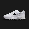 White Nike Air Max 90 sneaker with black Nike logo (Design code: NKDH8010-101). Luxuntique offers 100% authentic Nike Air Max sneakers at the lowest prices in Sri Lanka.