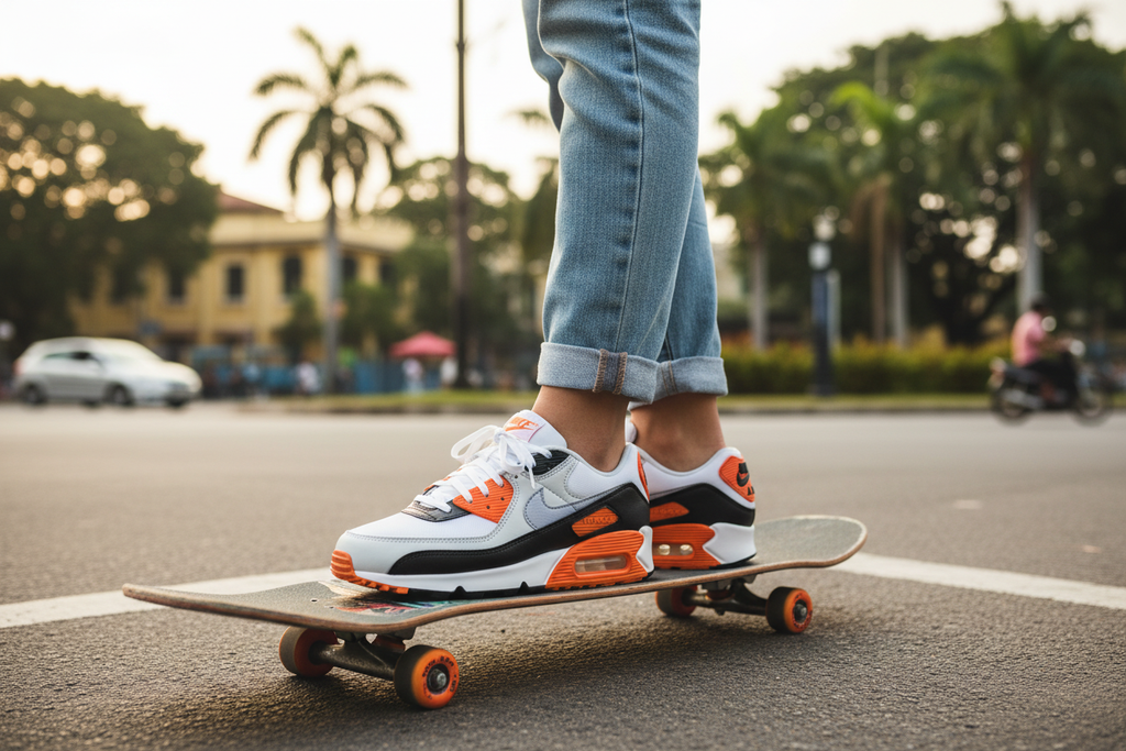 Nike Air Max 90 Women's Orange Street Style Shot