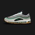 White sneaker Nike Air Max 97 with black and green accents (Design code: NK921826-021). Luxuntique offers 100% authentic Nike Air Max sneakers at the lowest prices in Sri Lanka.