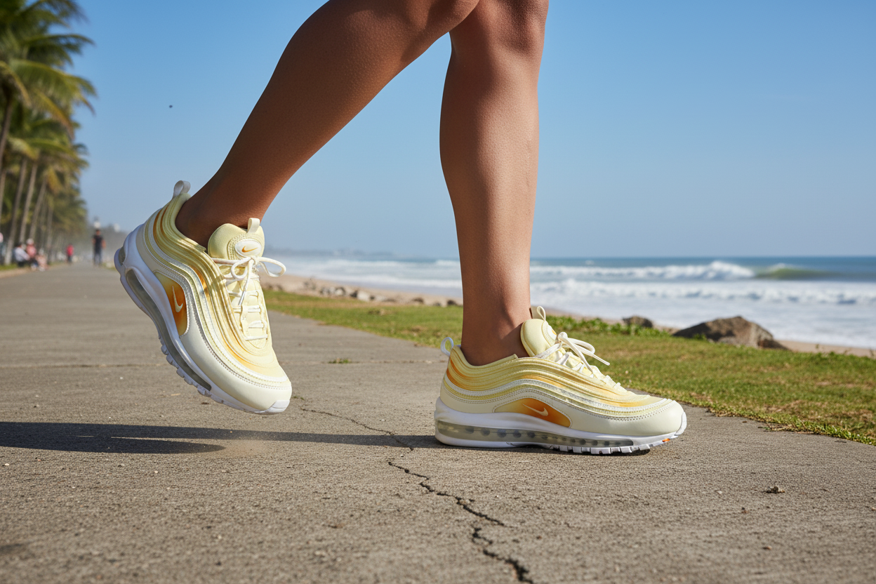 Nike Air Max 97 Women's - Galle Face Green Action Shot