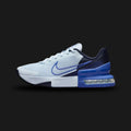 Nike Air Max Alpha Trainer 6 men's workout shoes in Blue Tint, Midnight Navy, and Obsidian (Design Code: NKFQ1833-401). Featuring a Max Air unit in the heel for cushioning, a wide flat base for stability during heavy lifts, and a breathable mesh upper with durable overlays. Luxuntique offers 100% authentic Nike training shoes at the lowest price in Sri Lanka.