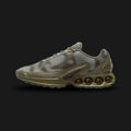 Nike Air Max Dn shoes in Classic Olive, Dark Loden, Fir, and Black (Design Code: IB4433-300). Featuring a seamless Classic Olive mesh upper with a futuristic textured haptic print and sleek Dark Loden synthetic overlays. Accented with deep Fir green details and stealthy Black accents, all supported by the revolutionary Dynamic Air unit system featuring dual-pressure tubes in the heel for unmatched bounce. Luxuntique offers 100% authentic Nike Air Max sneakers at the lowest price in Sri Lanka.