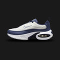 Nike Air Max Portal in Midnight Navy and Summit White (HF3053-400). Features a breathable Midnight Navy mesh upper with wavy synthetic overlays and a chunky Summit White sculpted foam midsole. Includes visible Air Max cushioning in the heel. Luxuntique offers 100% authentic Nike footwear in Sri Lanka.