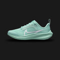 Nike Air Zoom Pegasus 40 older kids' road running shoes in Emerald Rise, Clear Jade, Jade Ice, and White (Design Code: DX2498-300). Featuring responsive Nike React foam and a snappy Zoom Air unit for all-day comfort and play. Built with an engineered mesh upper for breathability and a durable waffle-inspired rubber outsole for traction. Luxuntique offers 100% authentic Nike kids' sneakers at the lowest price in Sri Lanka.