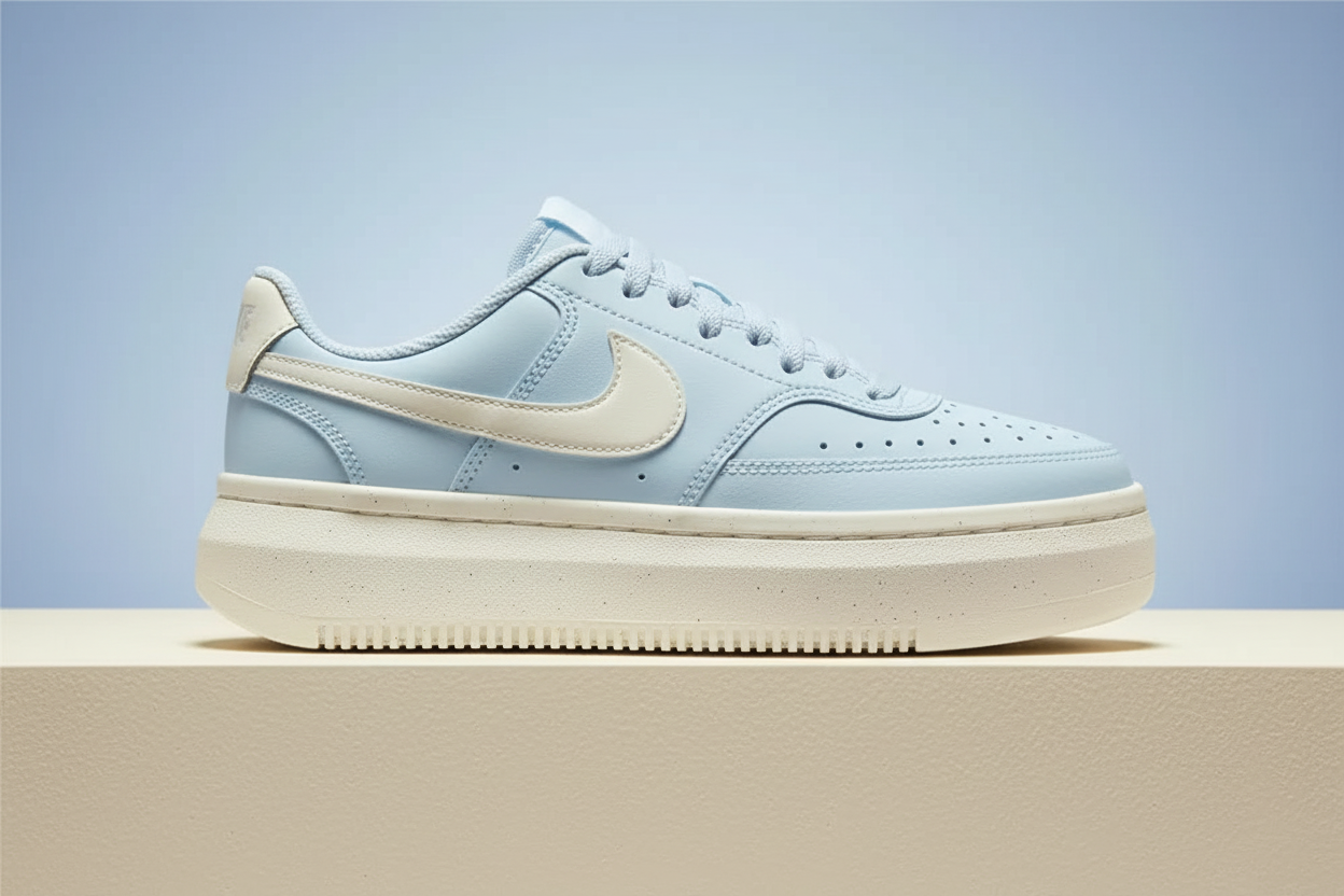 Nike Court Vision Alta Glacier Blue - Detailed Studio Shot