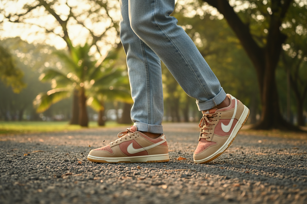 Nike Dunk Low Retro SE Canyon Rust Beach - Viharamahadevi Park Action Shot