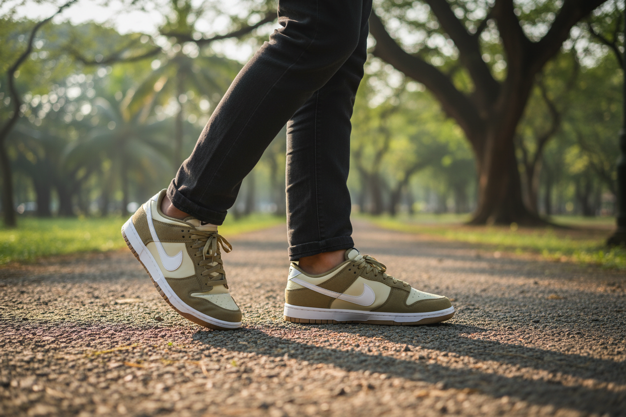 Nike Dunk Low Retro SE - Natural Walking Shot Viharamahadevi Park