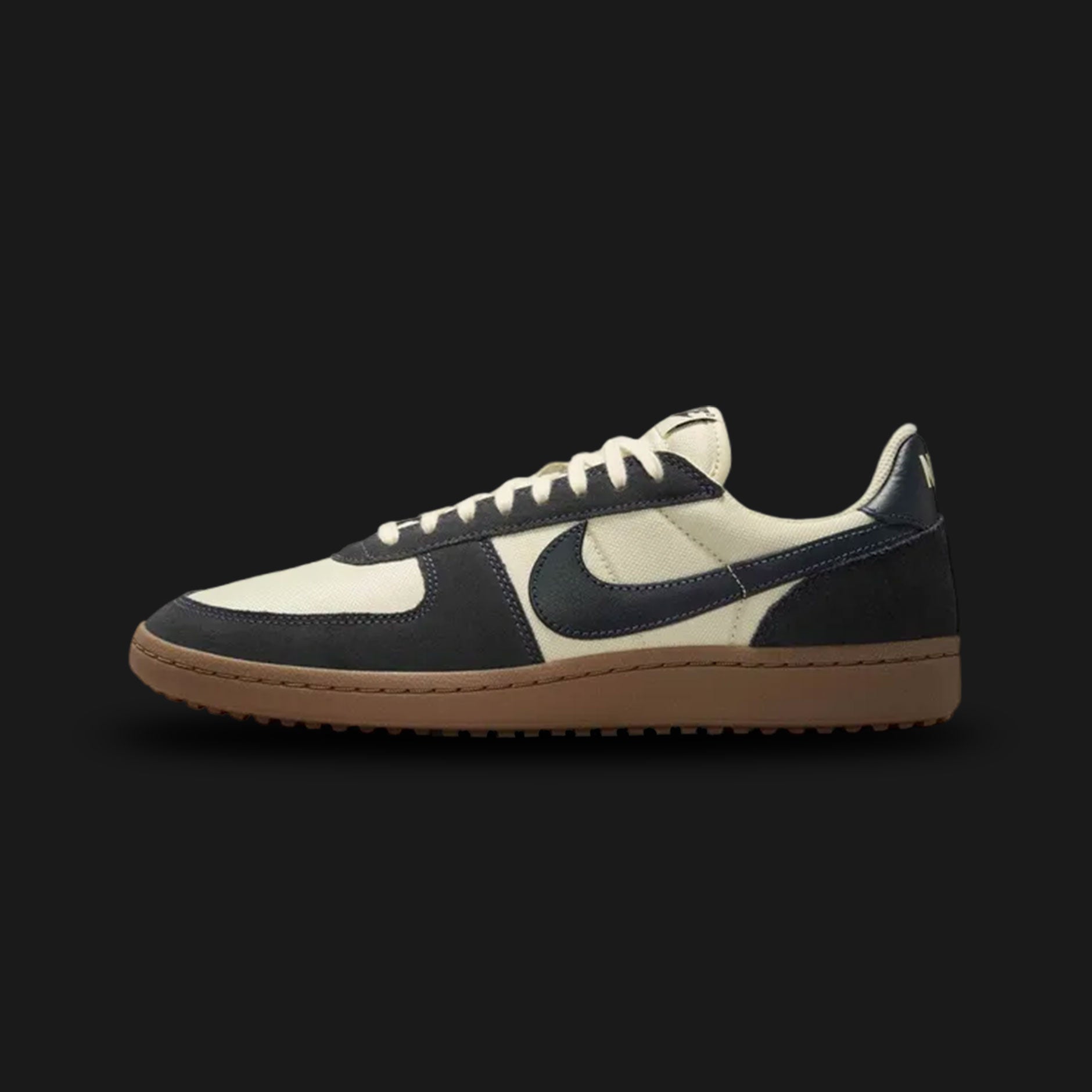 Nike Field General retro shoes in Light Khaki, Anthracite, and Gum Dark Brown (Design Code: HF3165-200). Featuring a heritage gridiron-inspired upper constructed from durable Light Khaki woven textiles and soft suede overlays. Accented with an Anthracite leather Swoosh and built on a signature vintage nubby Waffle sole in Gum Dark Brown for superior grip. Luxuntique offers 100% authentic Nike lifestyle sneakers at the lowest price in Sri Lanka.
