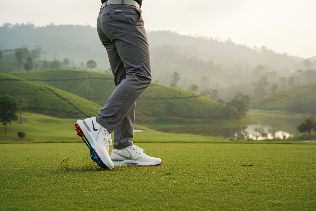 Nike Infinity Tour 2 Golf Shoes Sri Lankan Hill Country Action Shot