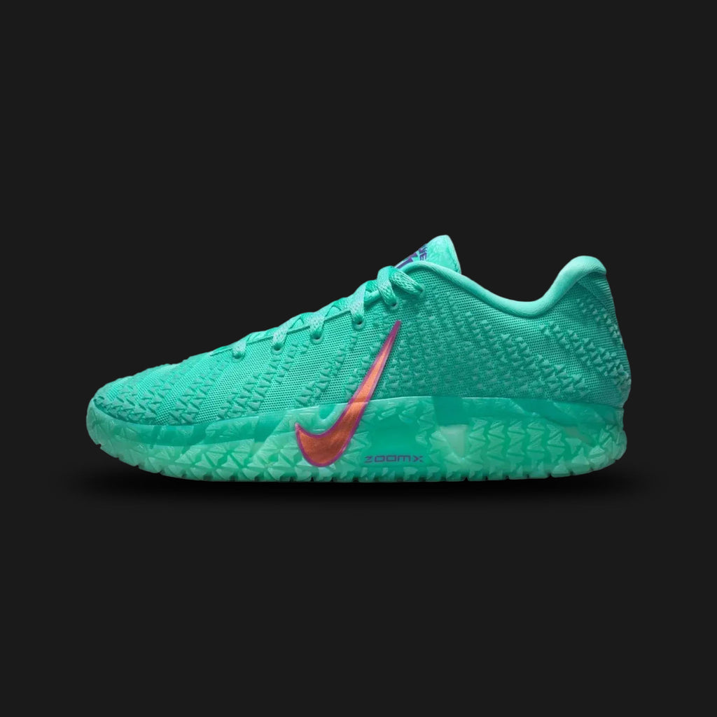 Nike Ja 3 EP "Twelve Time" basketball shoes in Bleached Turquoise, Safety Orange, and Vivid Purple (Design Code: IQ6754-300). Featuring a high-traction rubber outsole designed for outdoor courts, responsive Air Zoom cushioning, and a lightweight, breathable textile upper. Luxuntique offers 100% authentic Ja Morant signature sneakers at the lowest price in Sri Lanka.