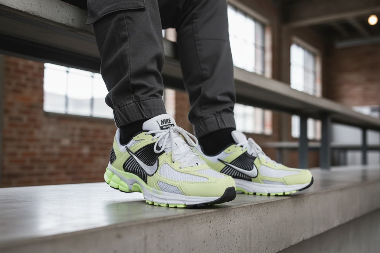 Nike Vomero 5 Lime Lifestyle Shot